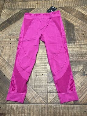 NWT PUMA Women's evoKNIT High-Waist 7/8 Tights - Festival Fuchsia Pink - Size L